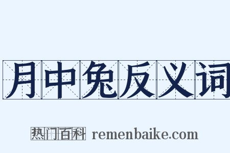 月中兔反义词是什么意思的图片